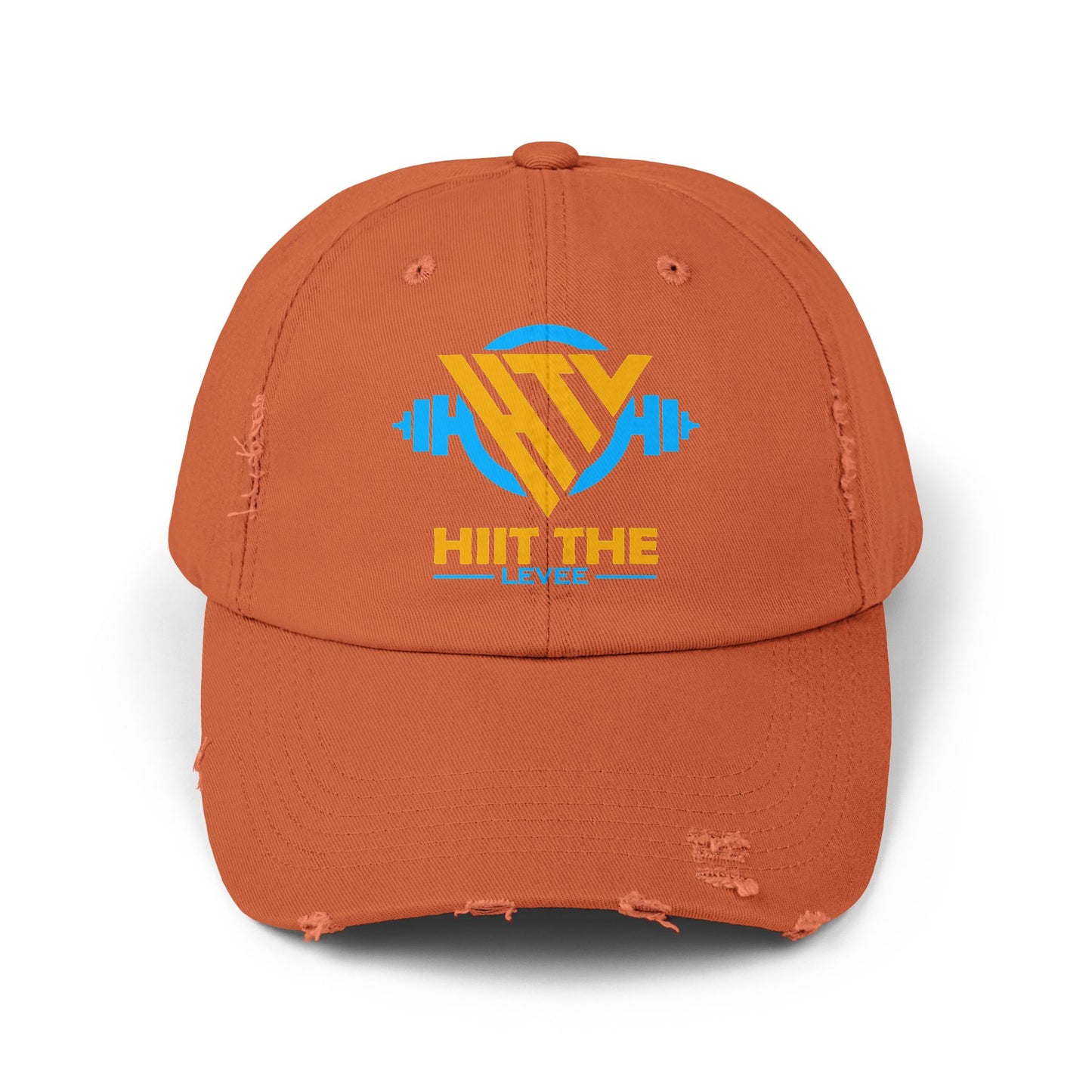 Unisex Distressed Fitness Cap - 'Hit the Levee' Gym Hat
